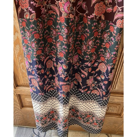 Cabi Festive Retro Flower Maxi Dress Size S Boho Style # 3675 Prairie Cottage - Picture 7 of 13
